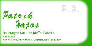 patrik hajos business card